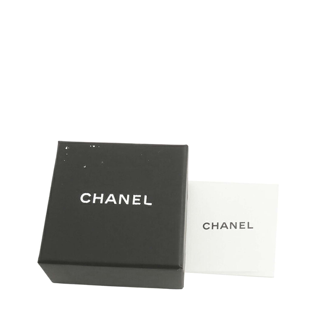 Chanel Doré Plated CC Crystal Push Back Boucle d’oreilles Doré
