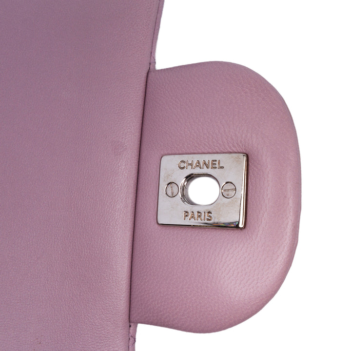 Jumbo Classic Lambskin Double Flap Purple - Gaby Paris