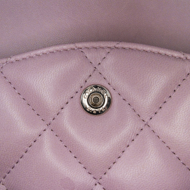 Jumbo Classic Lambskin Double Flap Purple - Gaby Paris