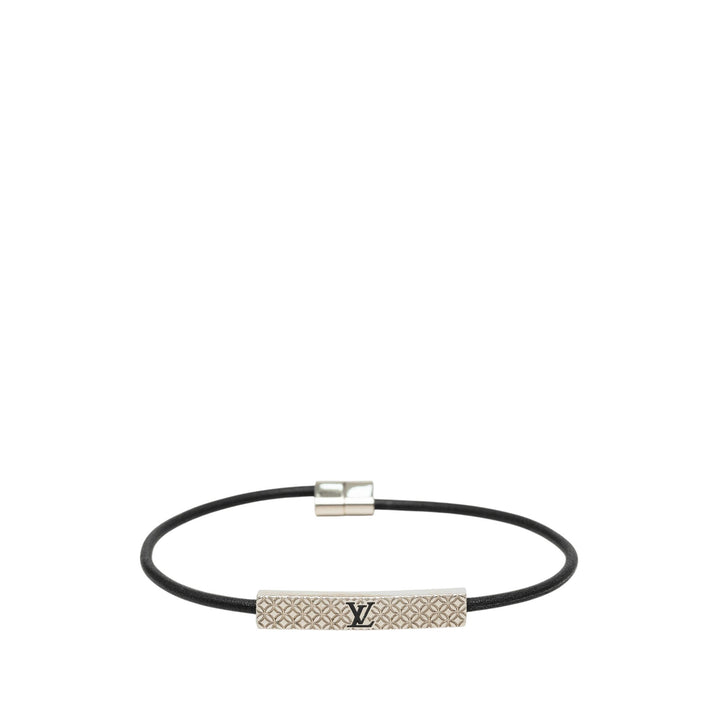 Louis Vuitton Palladium plaqué Champs Elysees Bracelet Noir