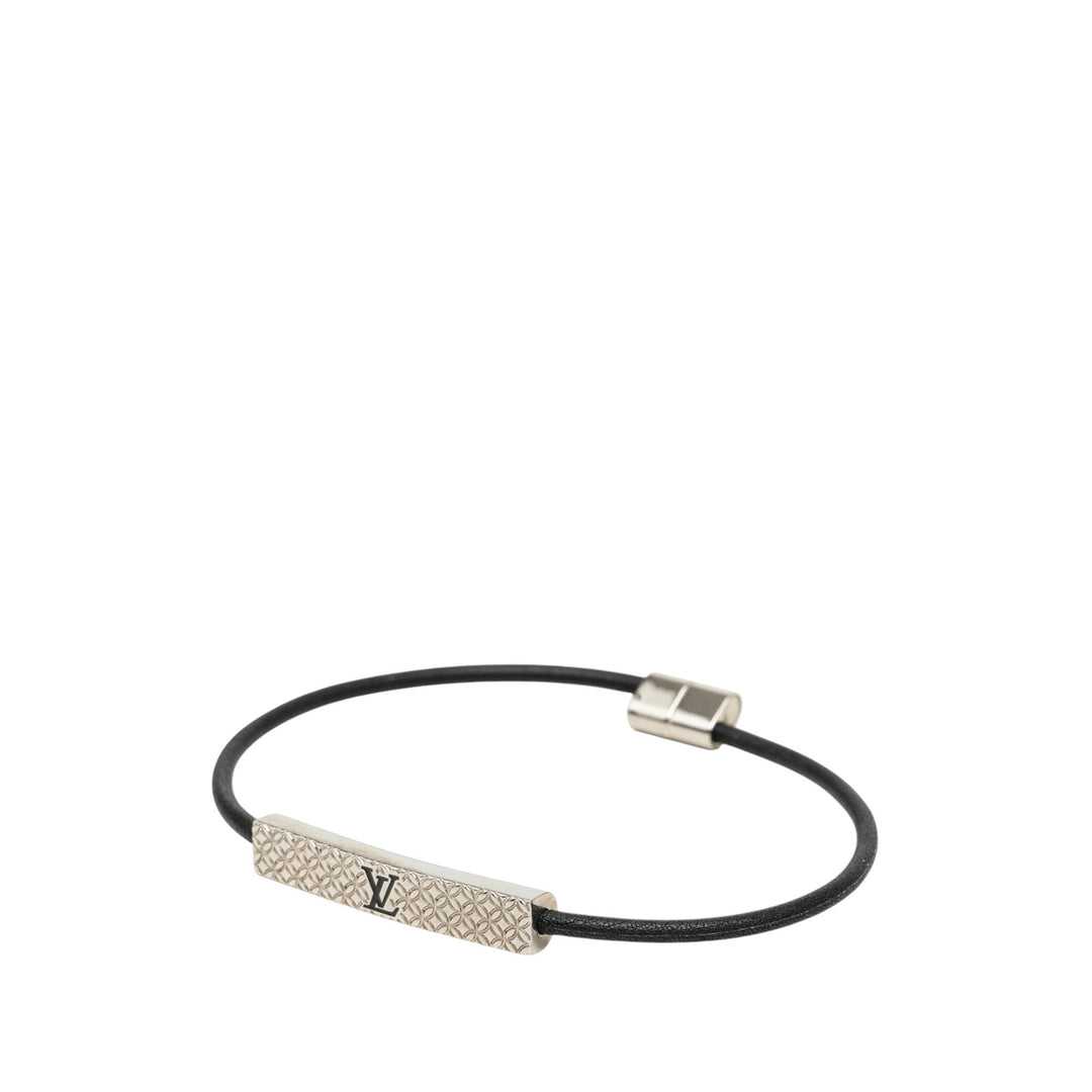 Louis Vuitton Palladium plaqué Champs Elysees Bracelet Noir