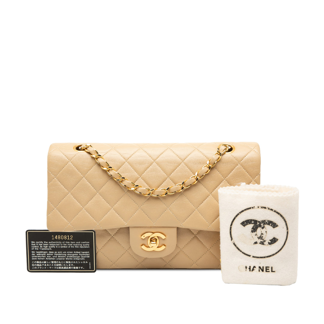 Chanel Medium Classic Cuir d’agneau Double rabat