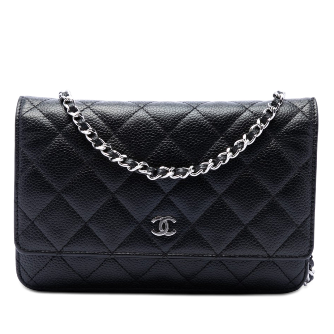 Chanel CC Matelassé Caviar Wallet on Chain