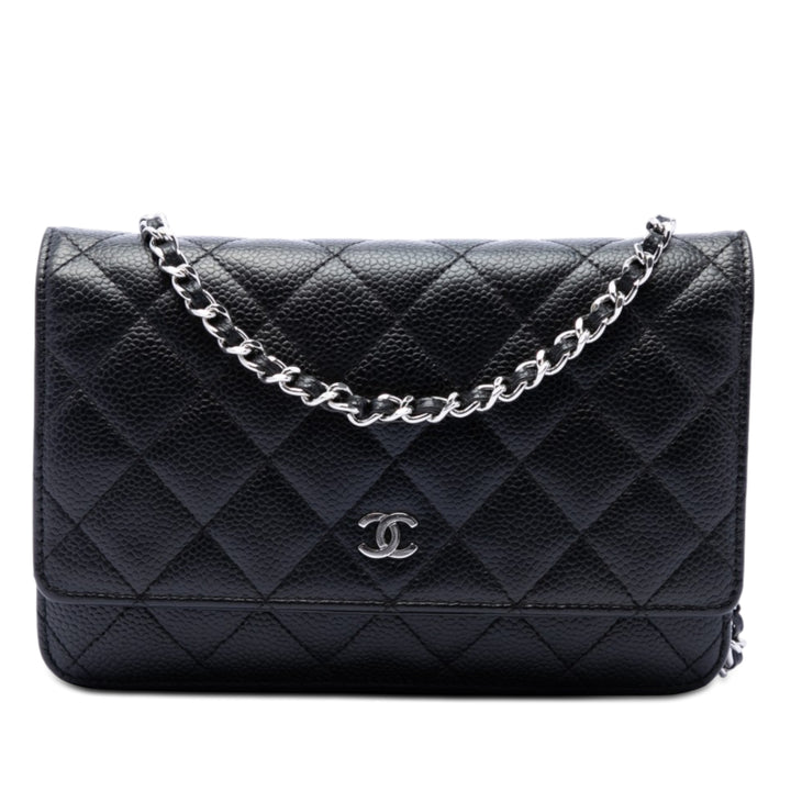 Chanel CC Matelassé Caviar Wallet on Chain