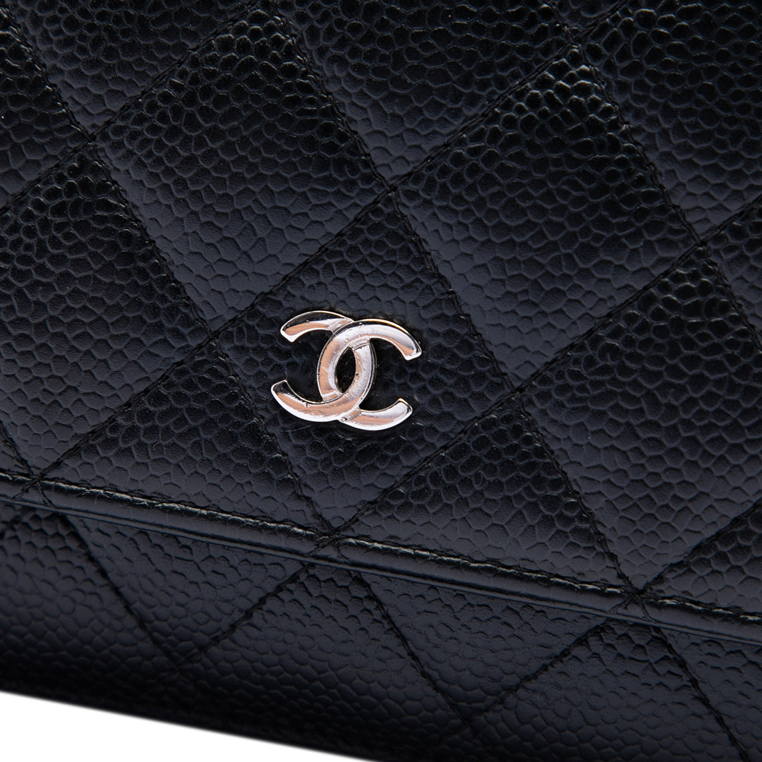 Chanel CC Matelassé Caviar Wallet on Chain