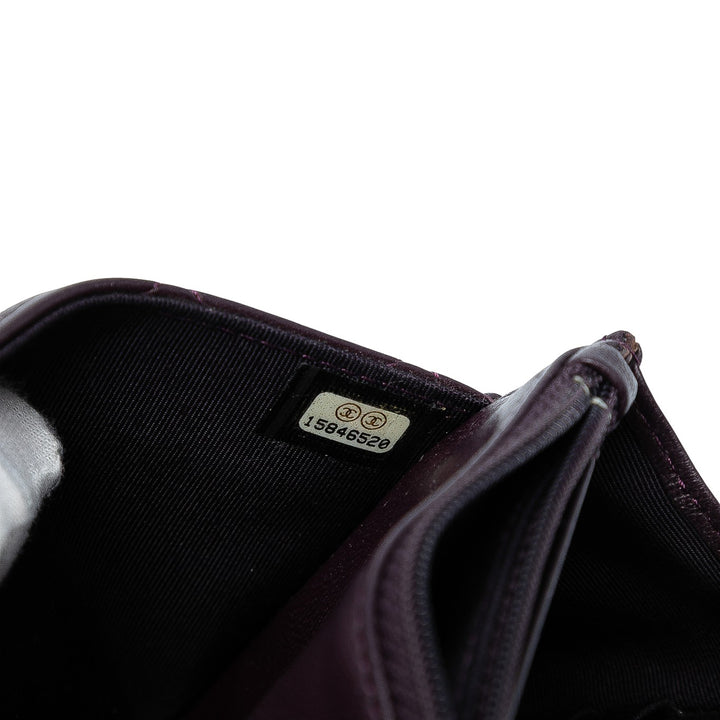 Chanel CC Quilted Cuir d’agneau Wallet on Chain Violet