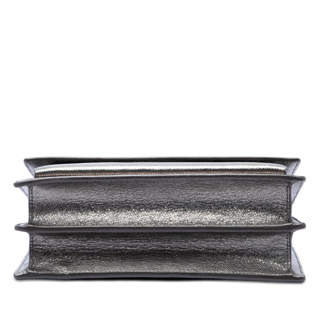 Saint Laurent Medium Metallic Cuir de veau Monogram Sunset Sac porté croisé