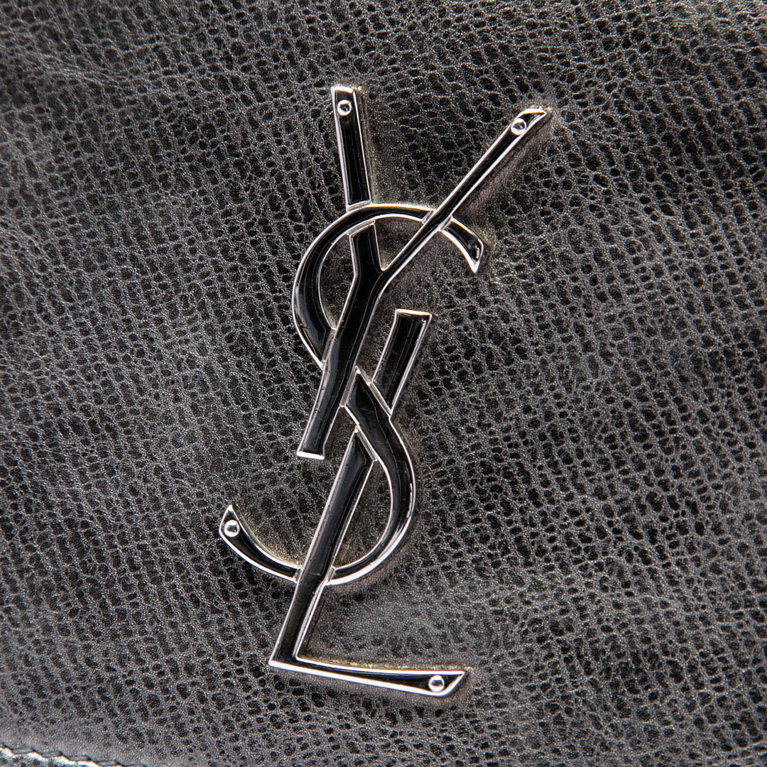 Saint Laurent Medium Metallic Cuir de veau Monogram Sunset Sac porté croisé