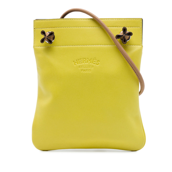 Hermès Milo et Aline Sac Mini Swift Jaune – vue principale – GABY PARIS
