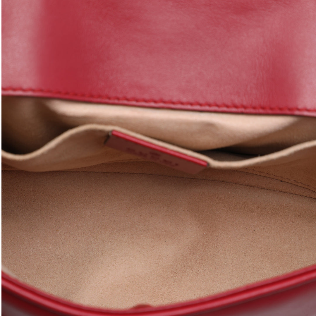 GG Marmont Matelasse Sac Petit Cuir de veau Rouge