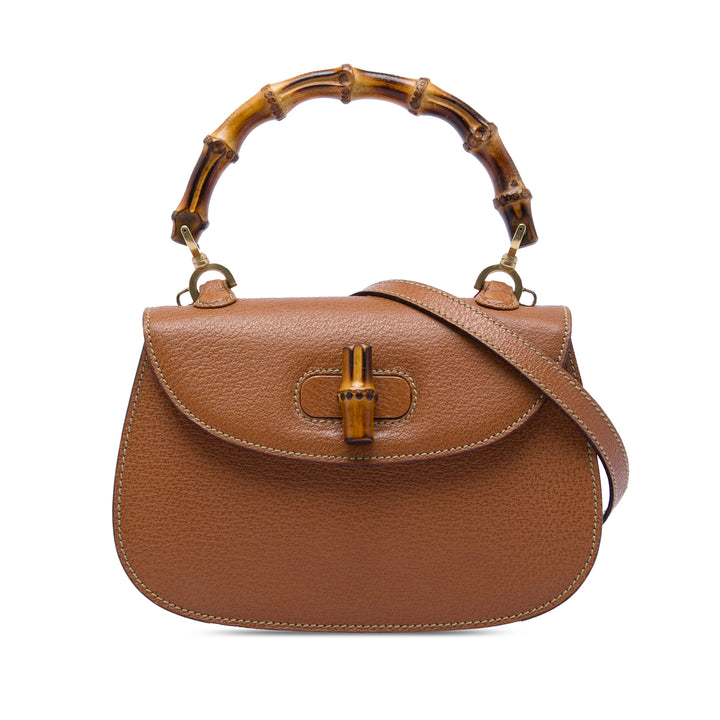 Gucci Small Cuir de veau grainé Bamboo Night