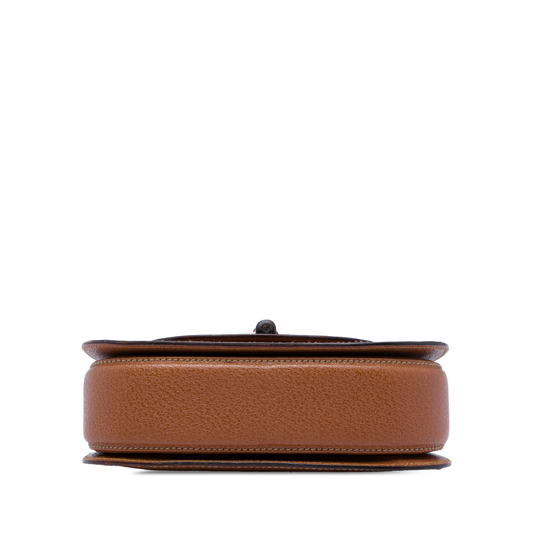 Gucci Small Cuir de veau grainé Bamboo Night