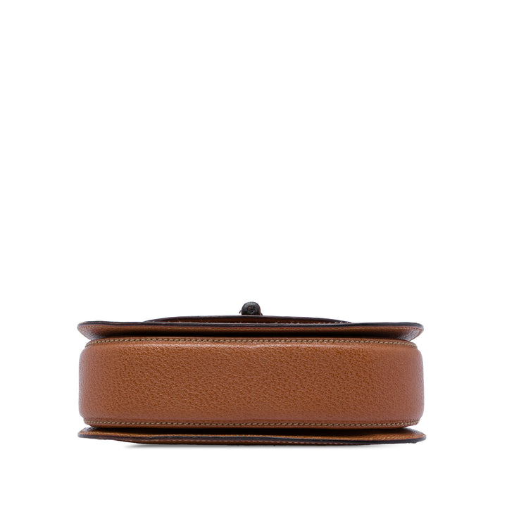 Gucci Small Cuir de veau grainé Bamboo Night