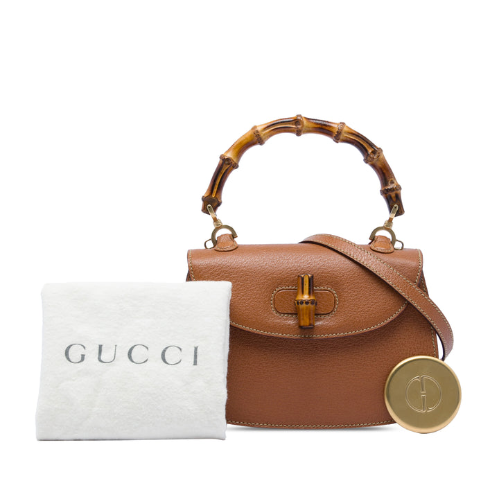 Gucci Small Cuir de veau grainé Bamboo Night