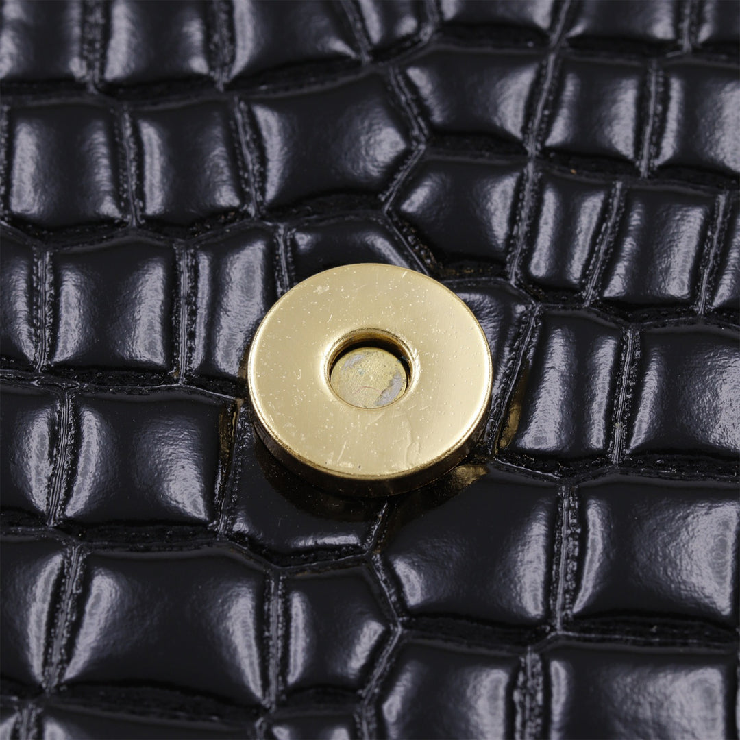 Saint Laurent Croc embossé Cuir verni Pochette