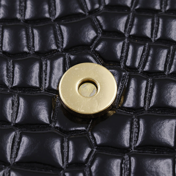 Saint Laurent Croc embossé Cuir verni Pochette