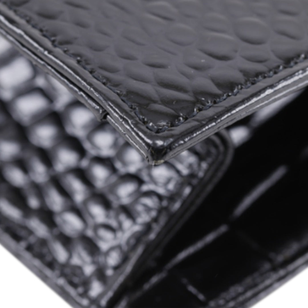 Saint Laurent Croc embossé Cuir verni Pochette