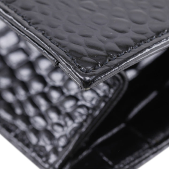 Saint Laurent Croc embossé Cuir verni Pochette