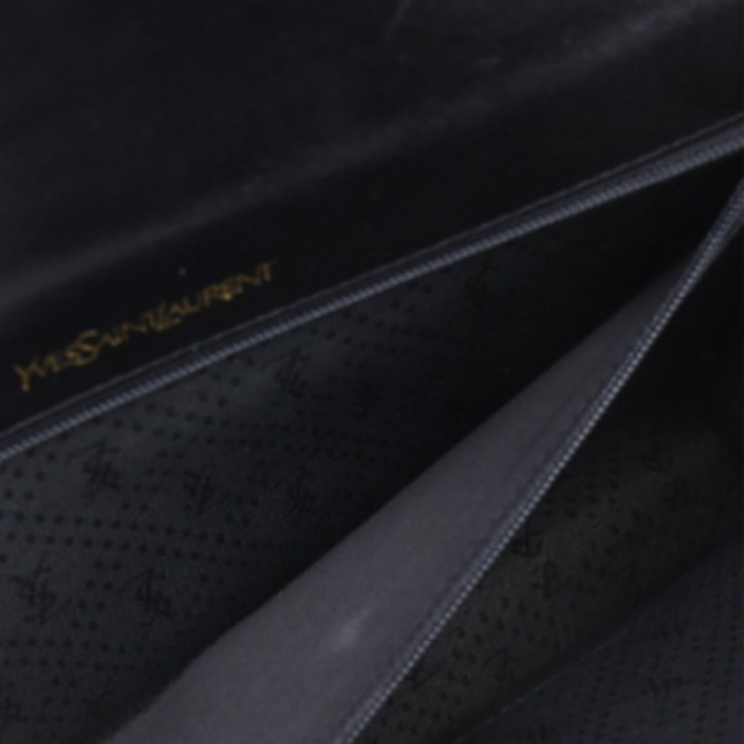 Saint Laurent Croc embossé Cuir verni Pochette
