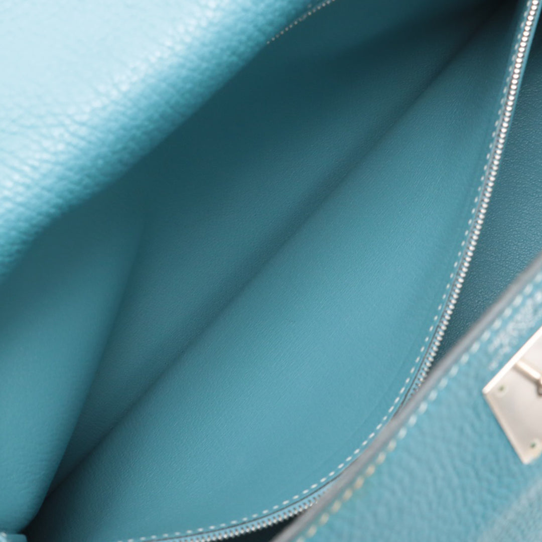 Hermès Clemence Kelly II Retourne 35 Bleu