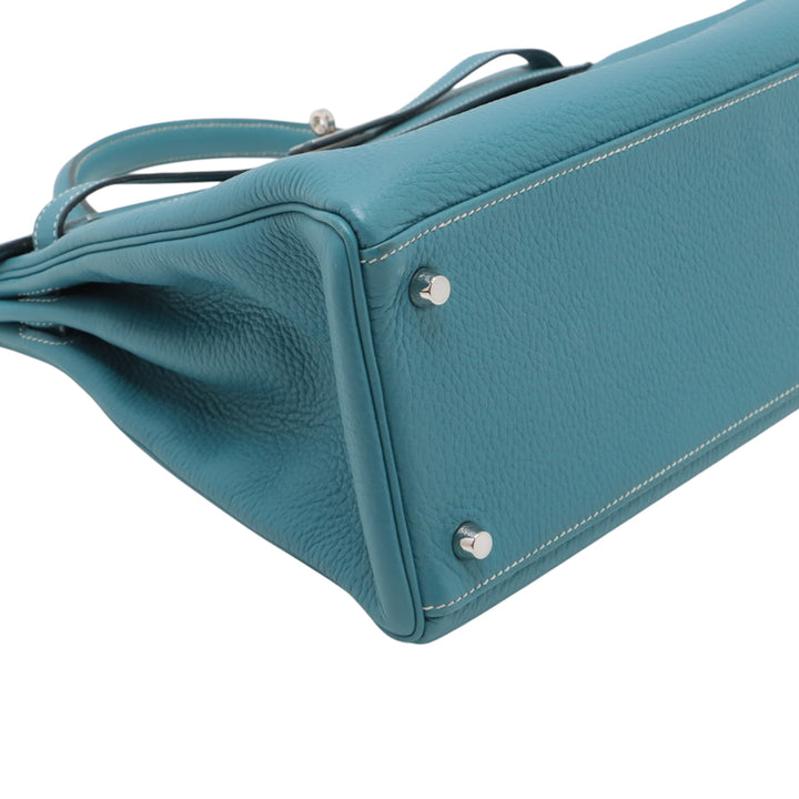 Hermès Clemence Kelly II Retourne 35 Bleu