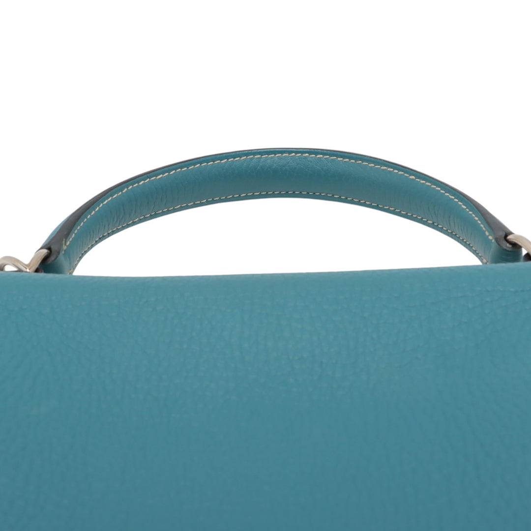 Hermès Clemence Kelly II Retourne 35 Bleu