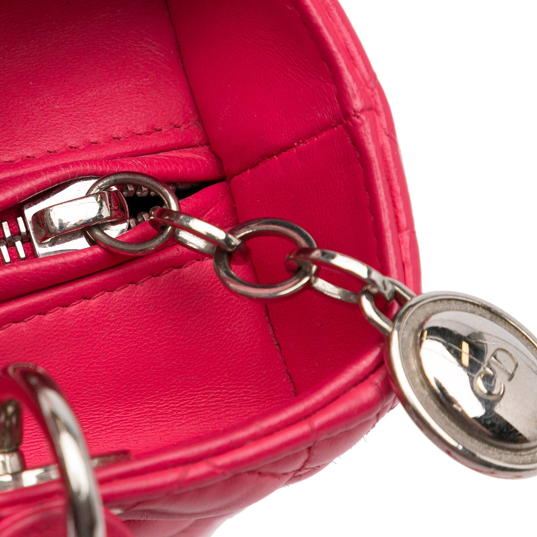 Dior Medium Cuir d’agneau Cannage Lady Dior Rose – GABY PARIS Authentique