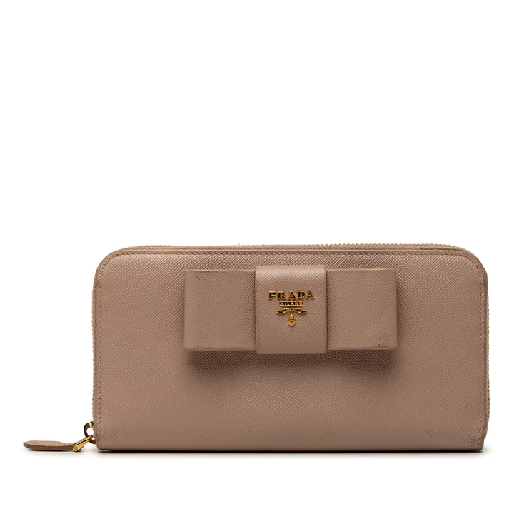 Prada Saffiano Fiocco Bow Portefeuille long