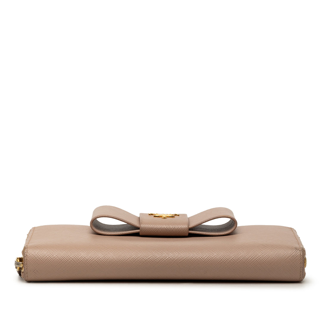 Prada Saffiano Fiocco Bow Portefeuille long