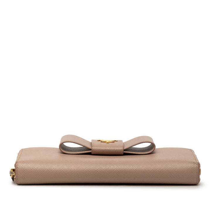 Prada Saffiano Fiocco Bow Portefeuille long