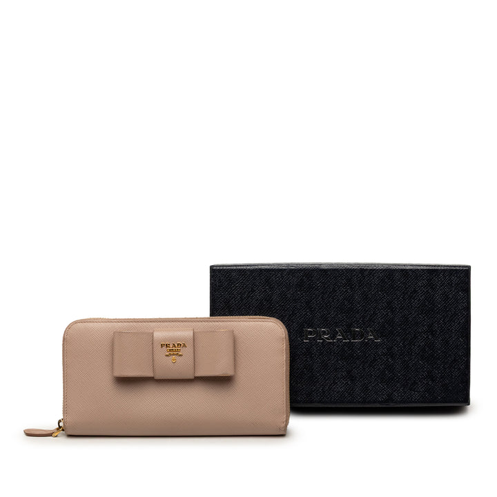 Prada Saffiano Fiocco Bow Portefeuille long