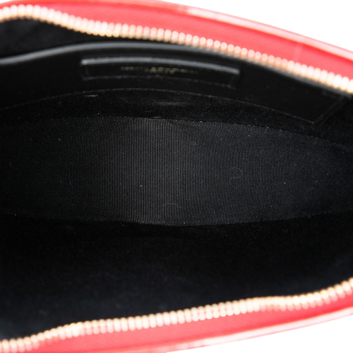Saint Laurent Small Cuir verni Sac Coeur Heart Sac porté croisé