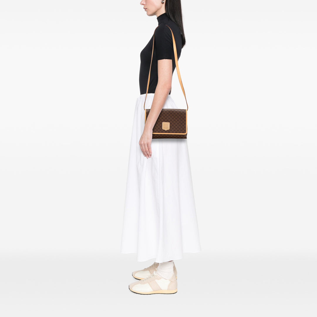 Celine Macadam Sac Toile enduite Marron