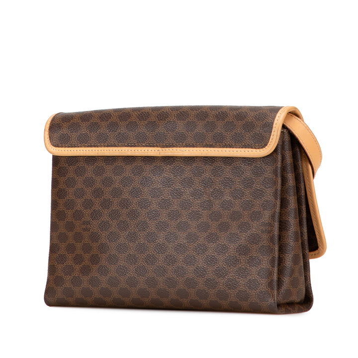 Celine Macadam Sac Toile enduite Marron