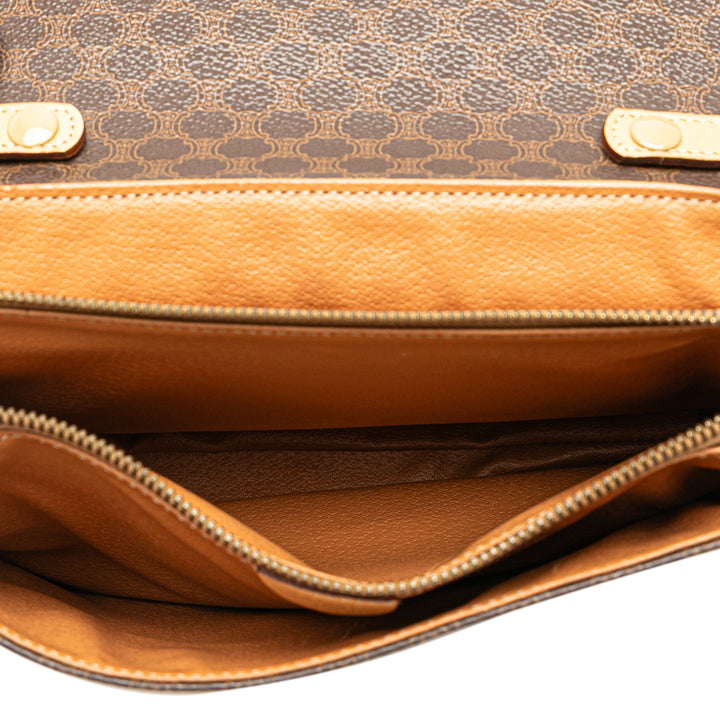 Celine Macadam Sac Toile enduite Marron