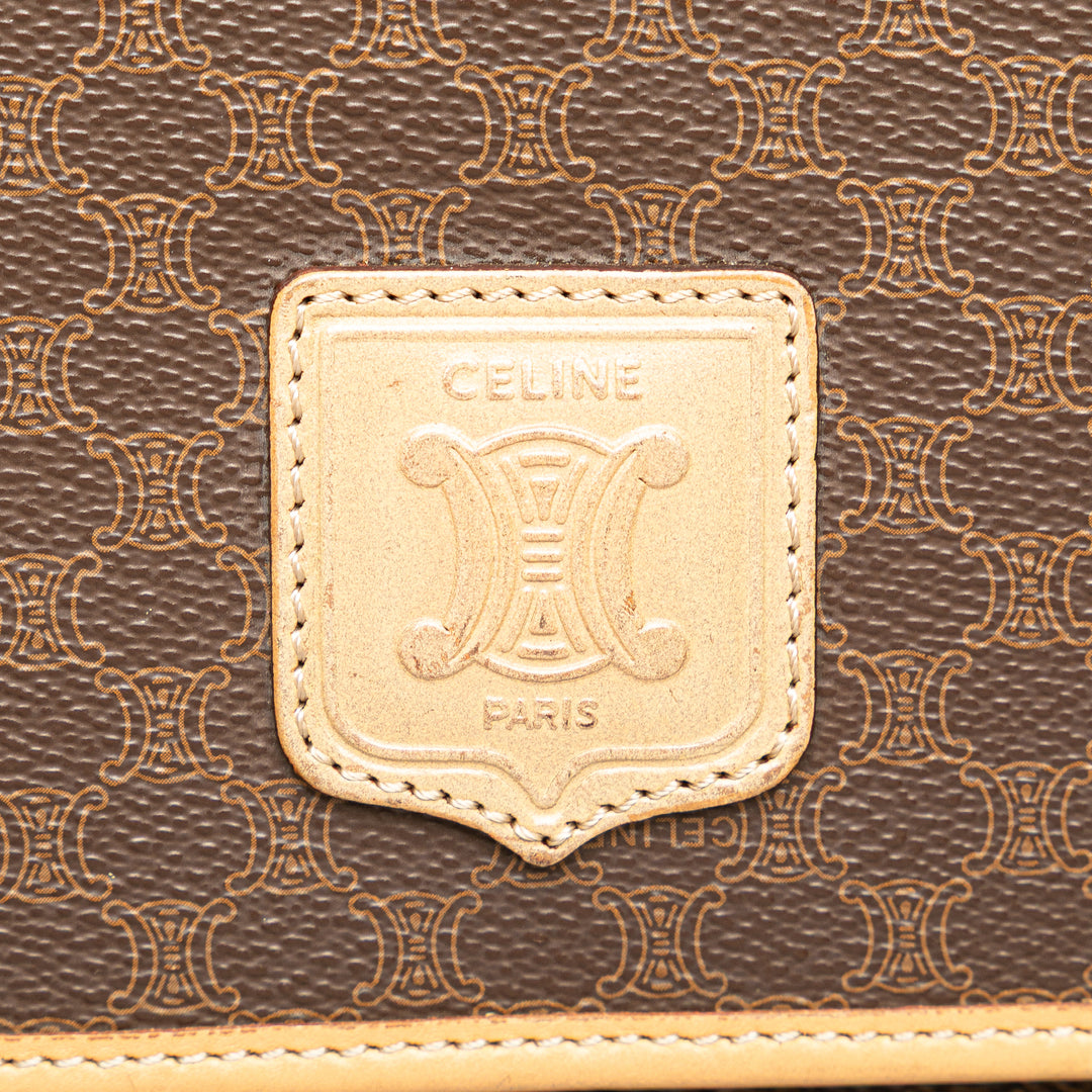 Celine Macadam Sac Toile enduite Marron