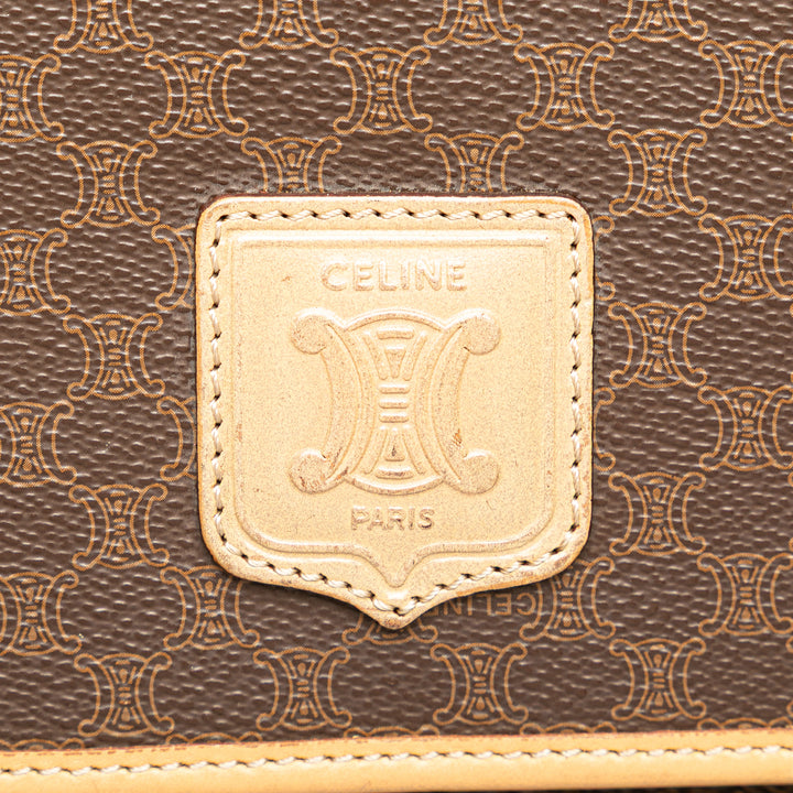 Celine Macadam Sac Toile enduite Marron