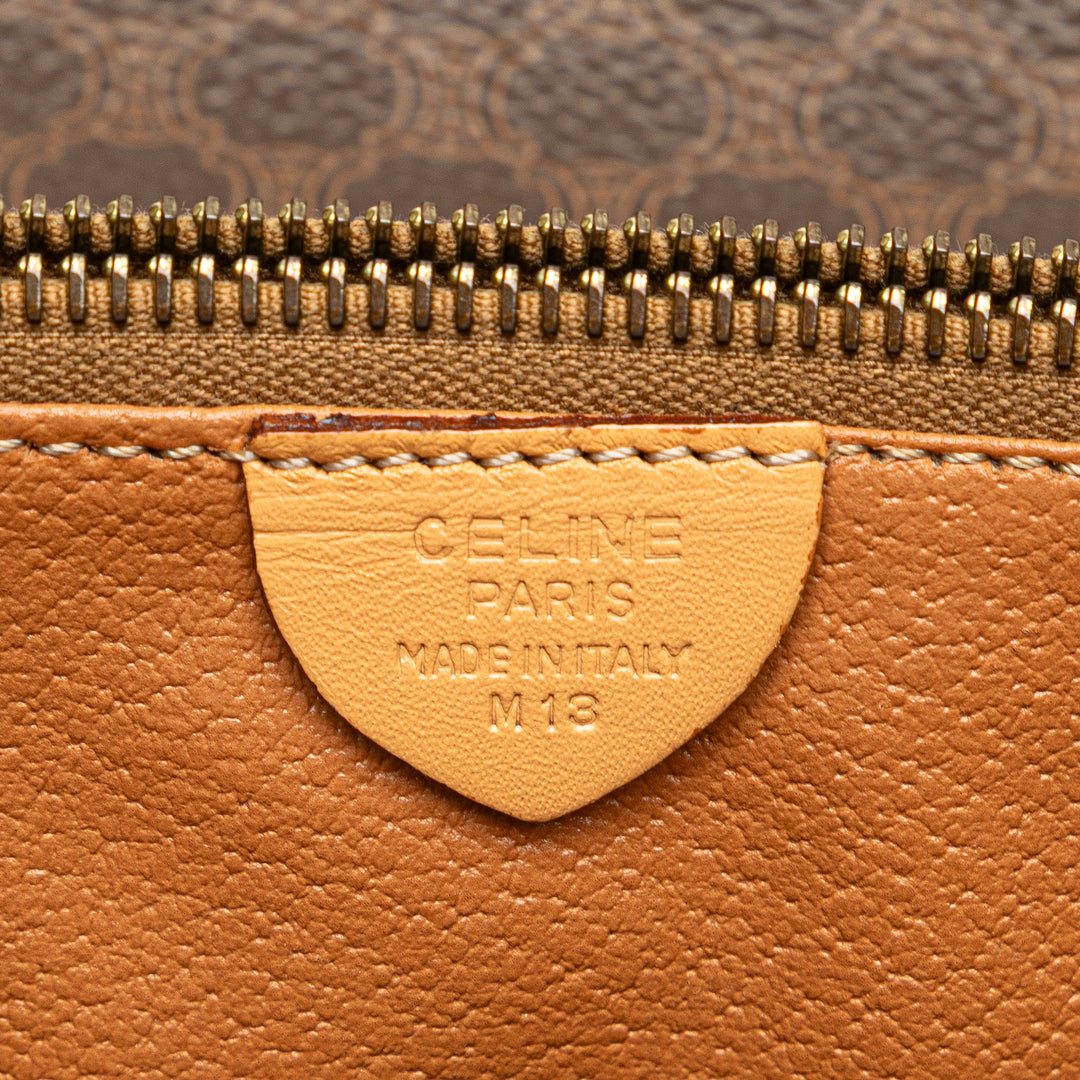 Celine Macadam Sac Toile enduite Marron