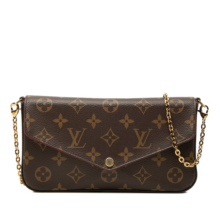 Louis Vuitton Pochette Felicie Monogram Marron – vue principale – GABY PARIS