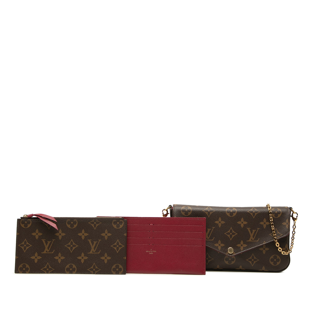 Louis Vuitton Pochette Felicie Monogram Marron – vue 7 – GABY PARIS