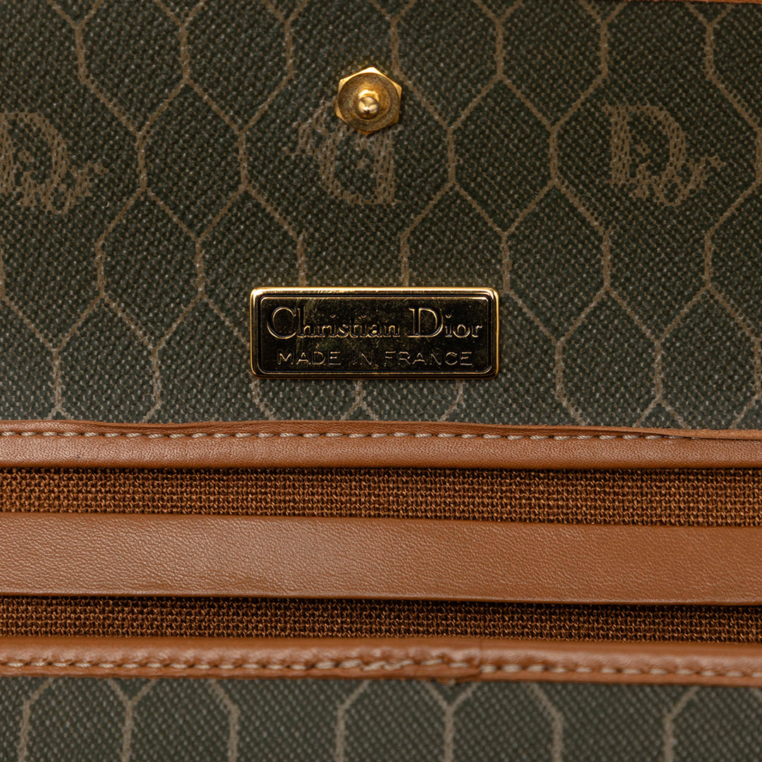 Dior Honeycomb Chaîne Sac Toile enduite Noir