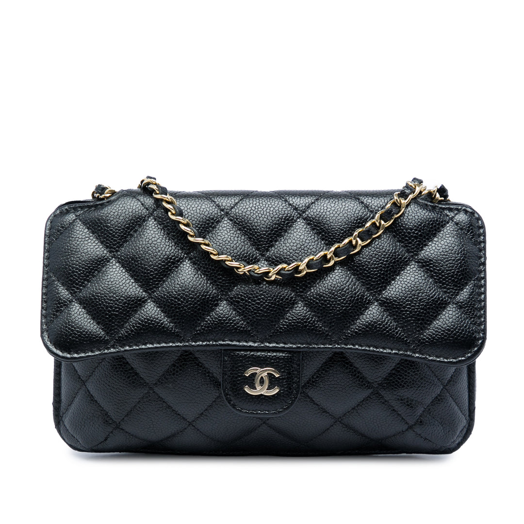Chanel Cabas Graffiti Foldable in à rabat Noir – vue principale – GABY PARIS