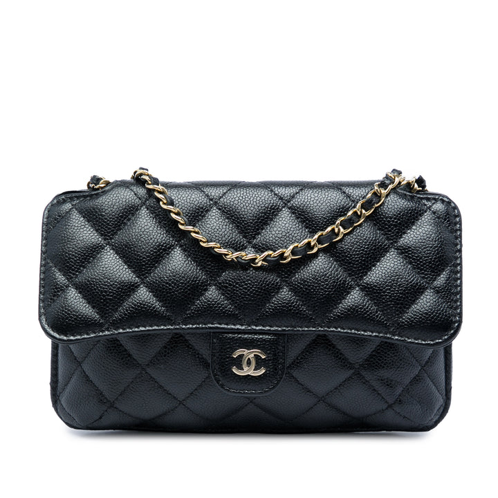 Chanel Cabas Graffiti Foldable in à rabat Noir – vue principale – GABY PARIS