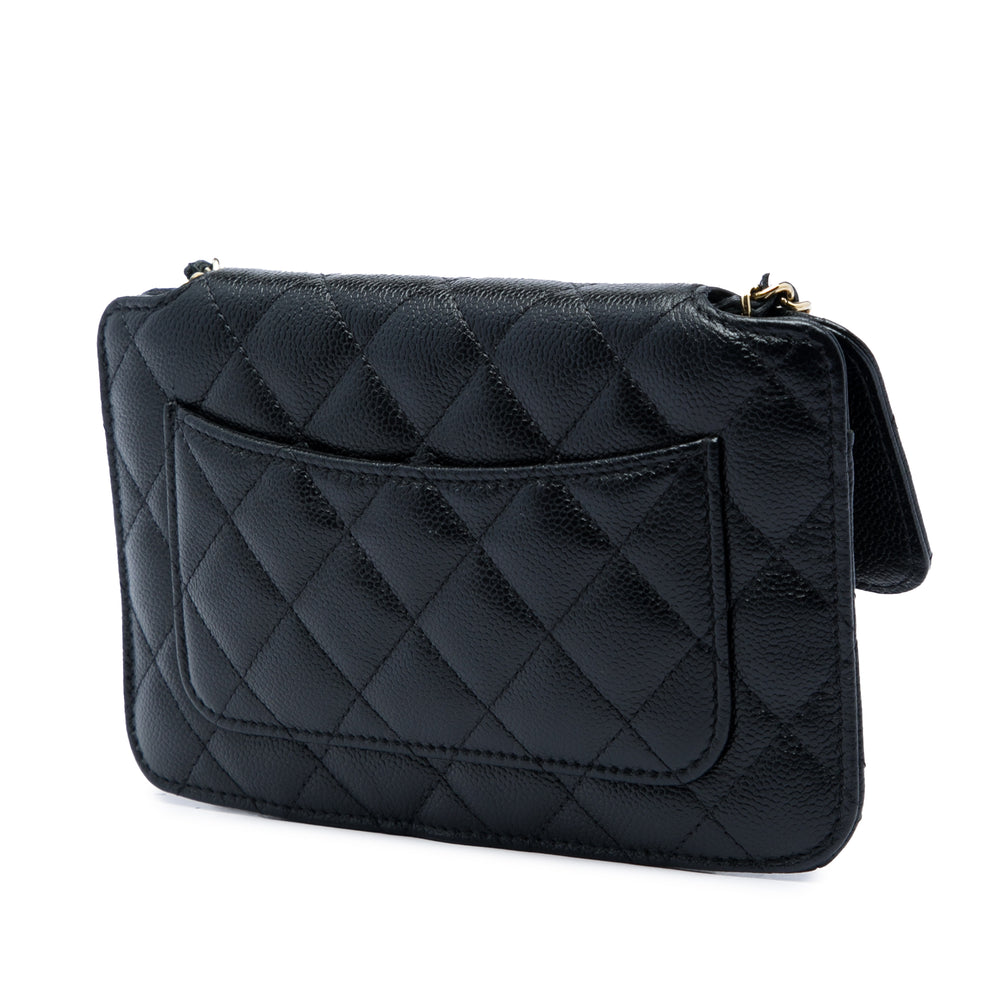 Chanel Cabas Graffiti Foldable in à rabat Noir – vue 2 – GABY PARIS