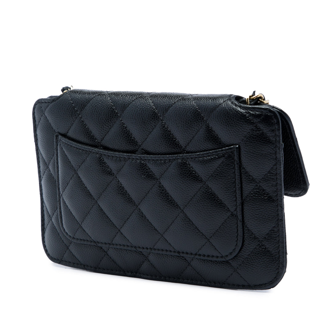 Chanel Cabas Graffiti Foldable in à rabat Noir – vue 2 – GABY PARIS