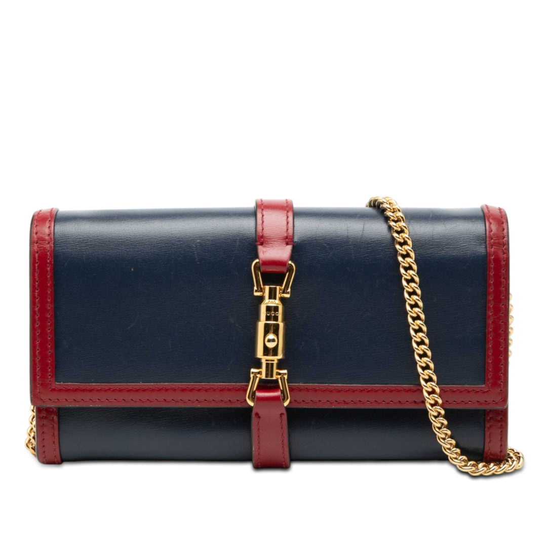 Gucci Bicolore Jackie 1961 Wallet on Chain Cuir de veau