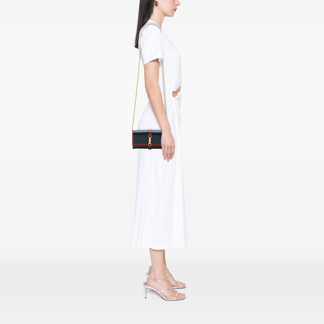 Gucci Bicolore Jackie 1961 Wallet on Chain Cuir de veau