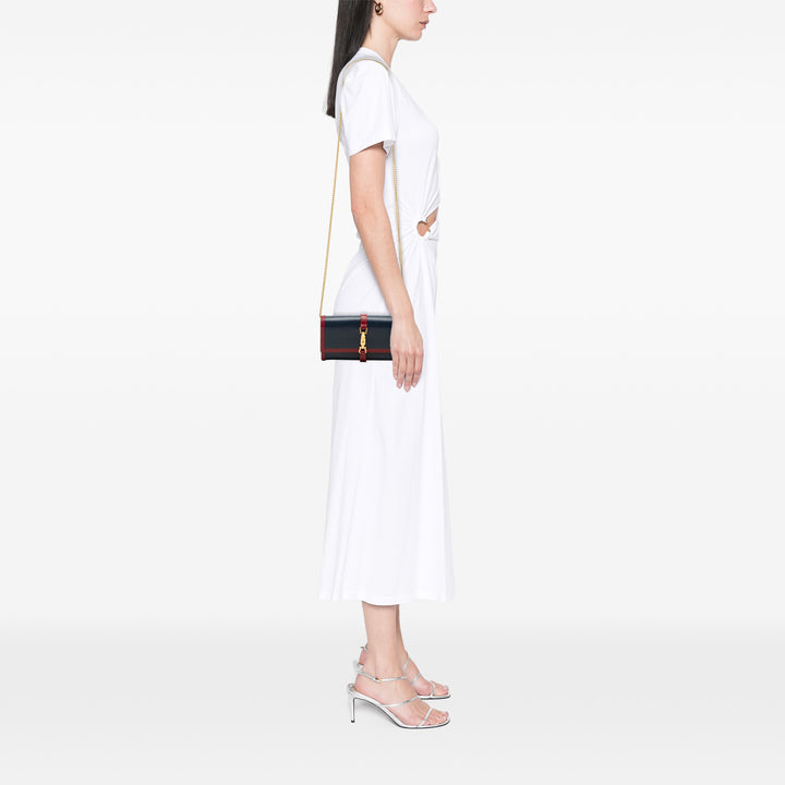 Gucci Bicolore Jackie 1961 Wallet on Chain Cuir de veau