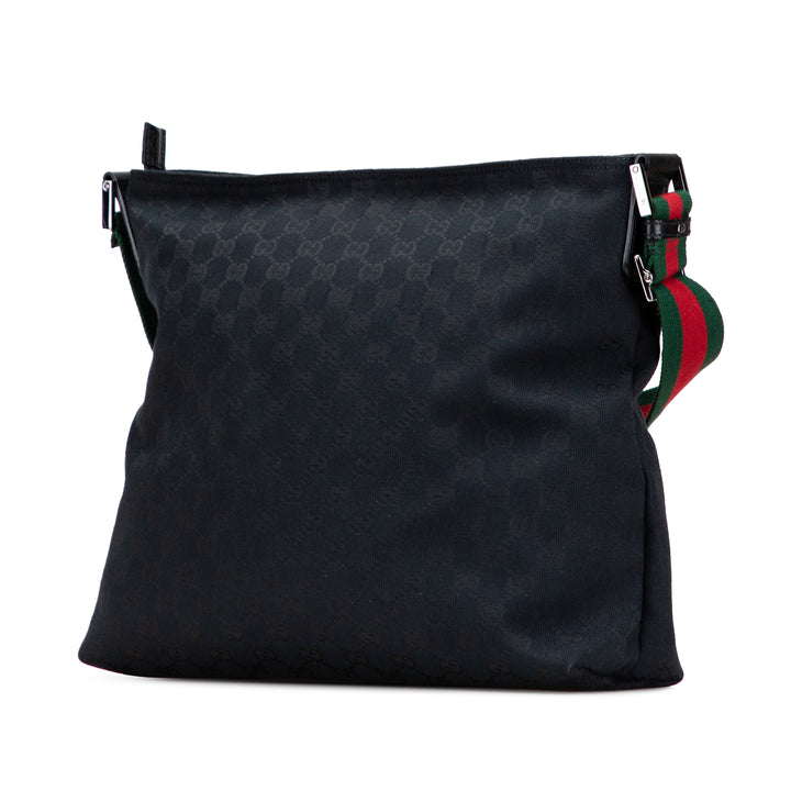 Gucci GG Toile Web Sac porté croisé Noir
