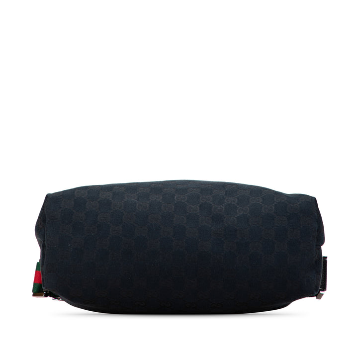 Gucci GG Toile Web Sac porté croisé Noir